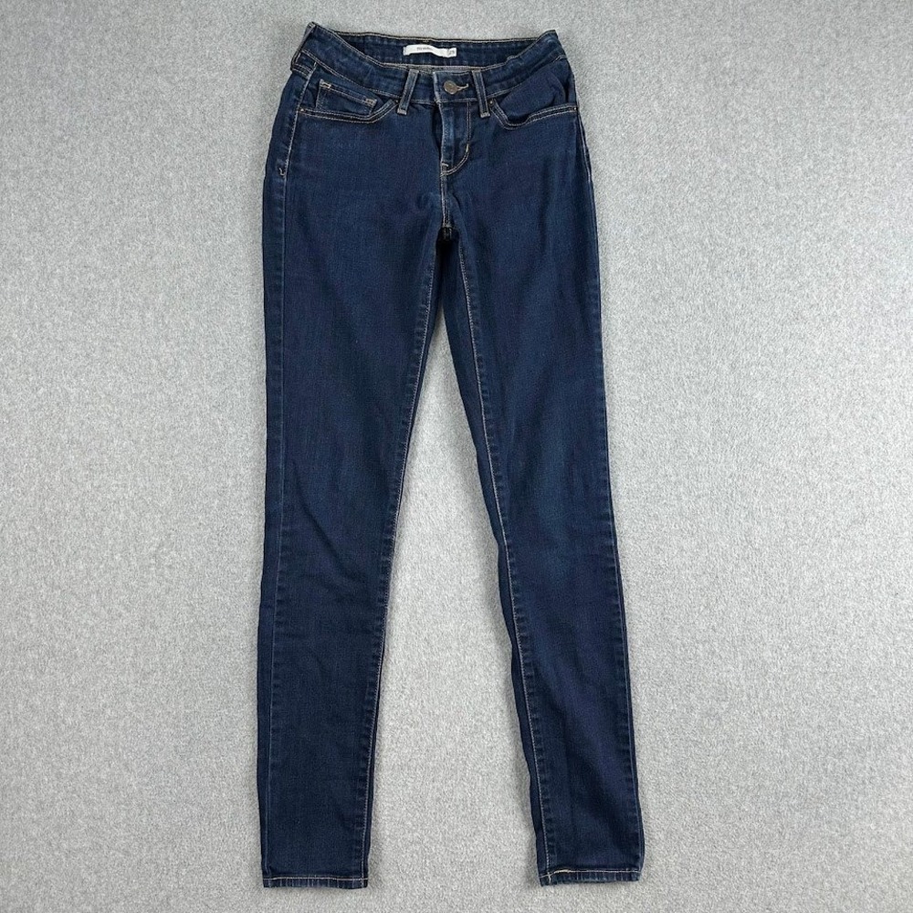 Levi's 711 Skinny Jeans Dark Wash Women's Size 25x34 High Rise Pants